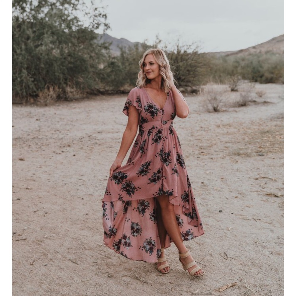 Wren & Ivory Festival Dress in Mauve